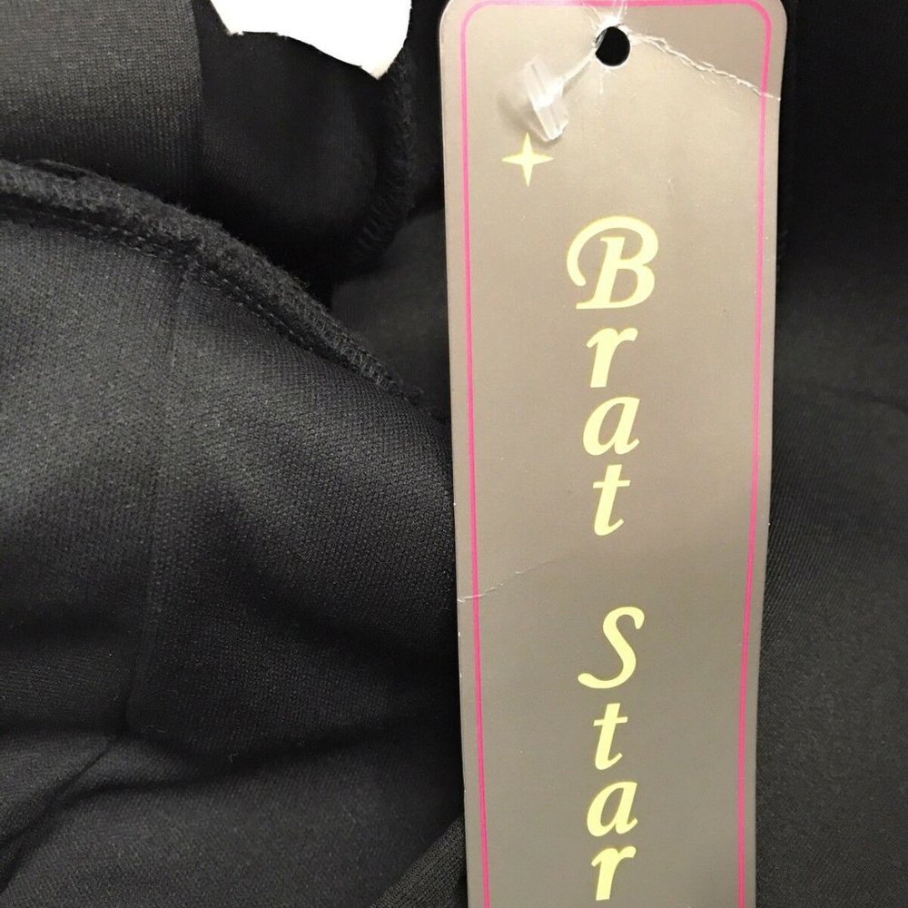 BRAT STAR Bodycon Stretch Knit Punk Dress Black S - Picture 6 of 7